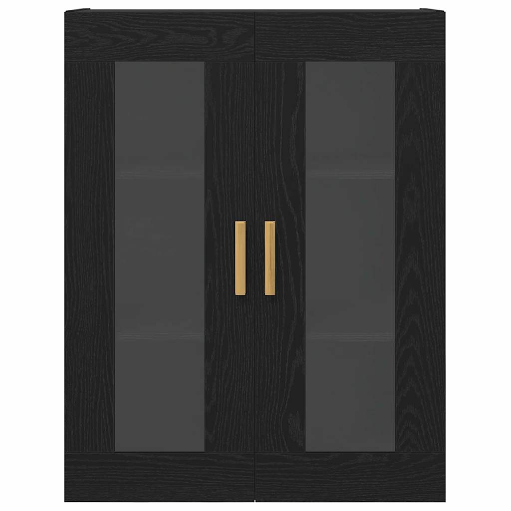 Wall Cabinet Black Oak 69.5 x 34 x 90 cm Engineered Wood