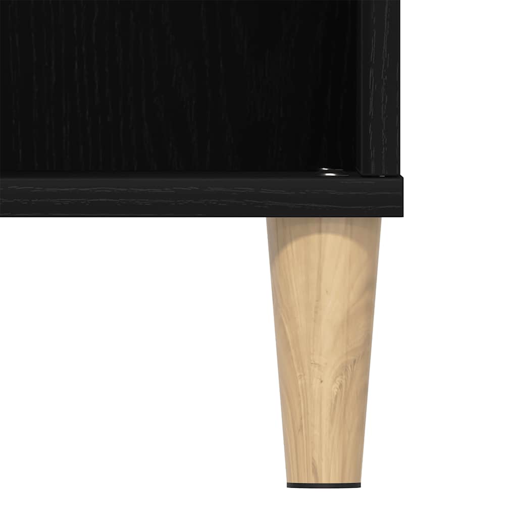 Sink Cabinet Black Oak 80x33x60 cm Engineered Wood