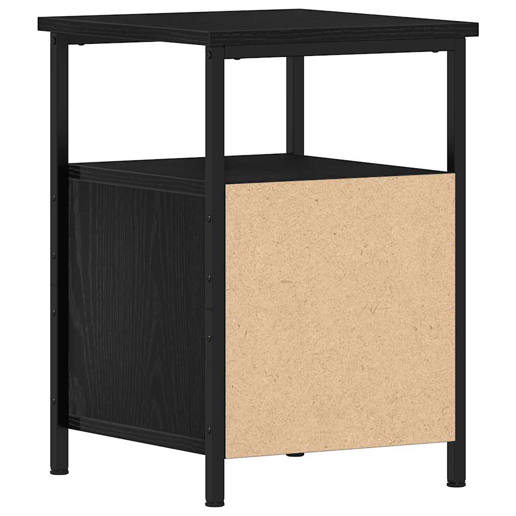 Bedside Cabinets 2 pcs Black Oak 34x35.5x50 cm Engineered Wood