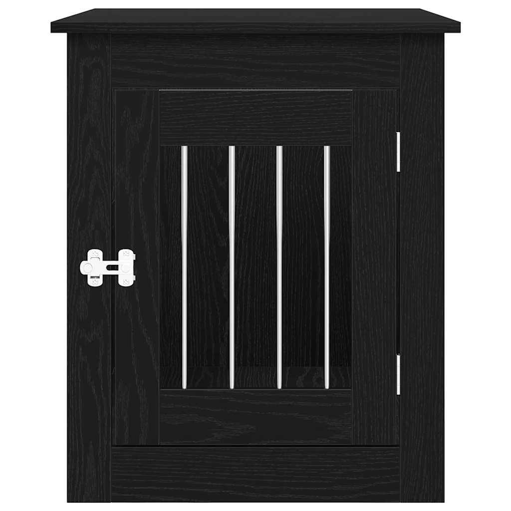 Dog Crate Furniture Black Oak 55x75x65 cm Engineered Wood