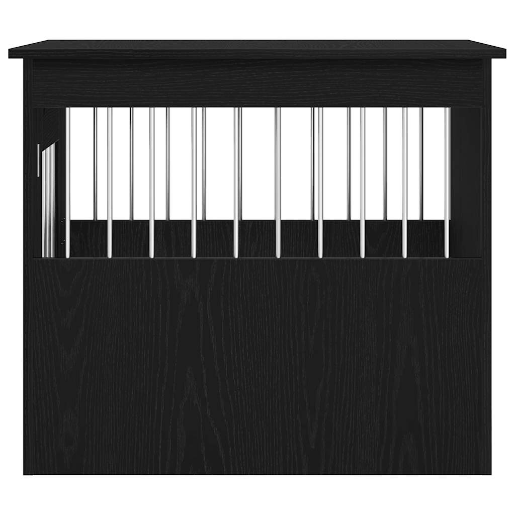 Dog Crate Furniture Black Oak 55x75x65 cm Engineered Wood