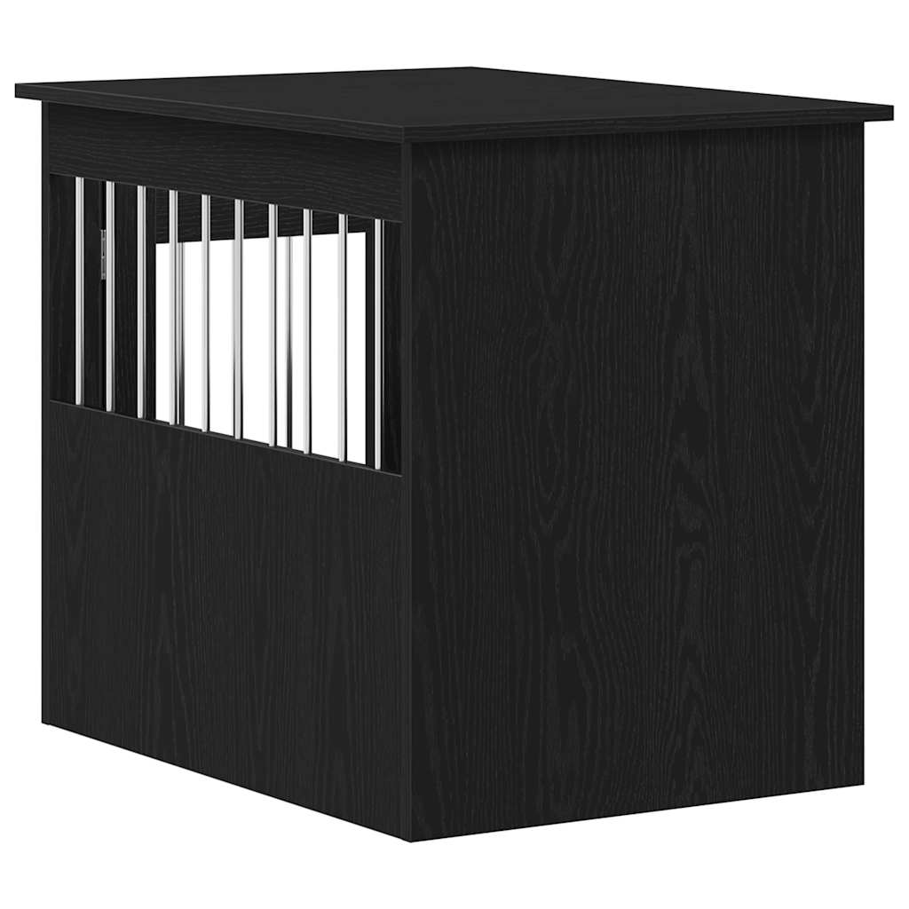 Dog Crate Furniture Black Oak 55x75x65 cm Engineered Wood