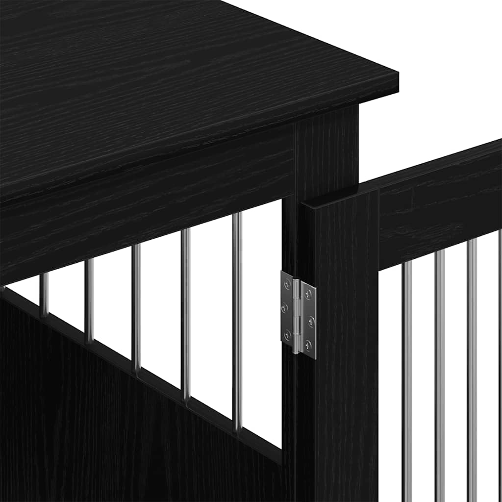 Dog Crate Furniture Black Oak 55x75x65 cm Engineered Wood