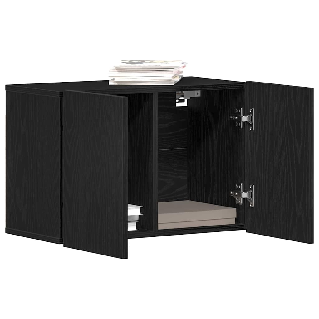 TV Cabinet Black Oak 60x30x41 cm Engineered Wood