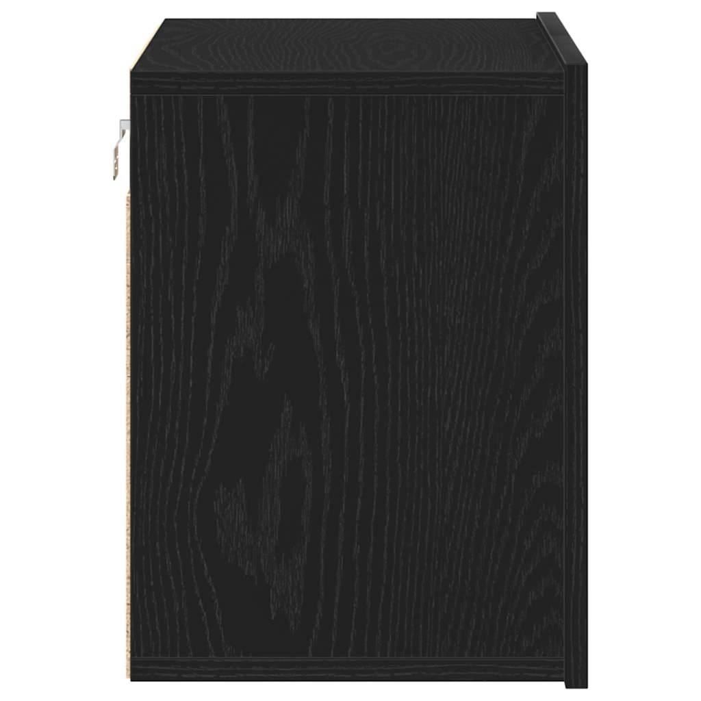TV Cabinet Black Oak 60x30x41 cm Engineered Wood