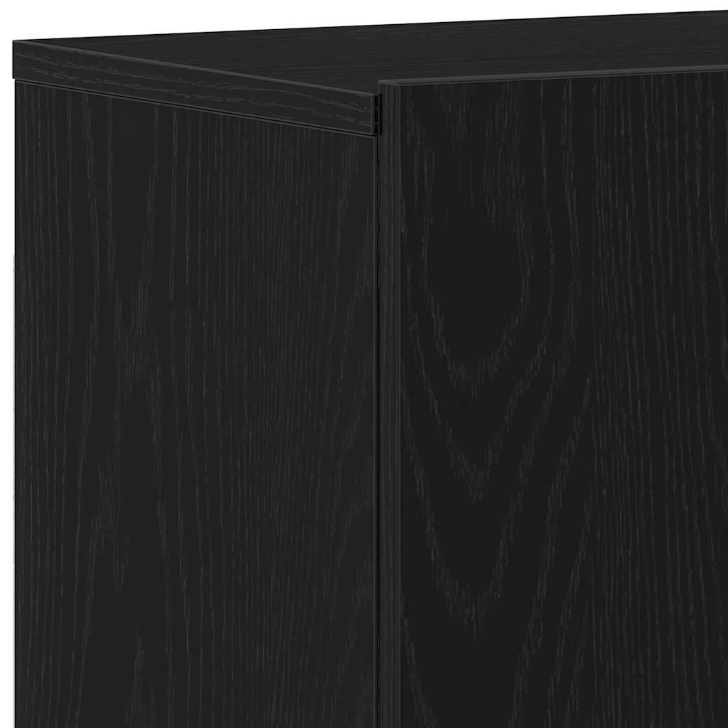 TV Cabinet Black Oak 60x30x41 cm Engineered Wood