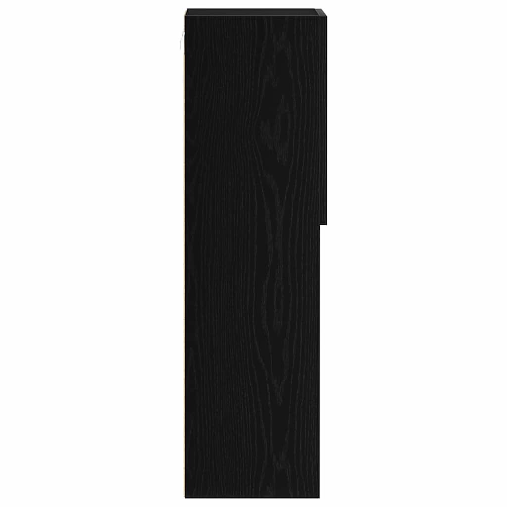 TV Cabinet Set Black Oak 30.5 x 30 x 102 cm Engineered Wood