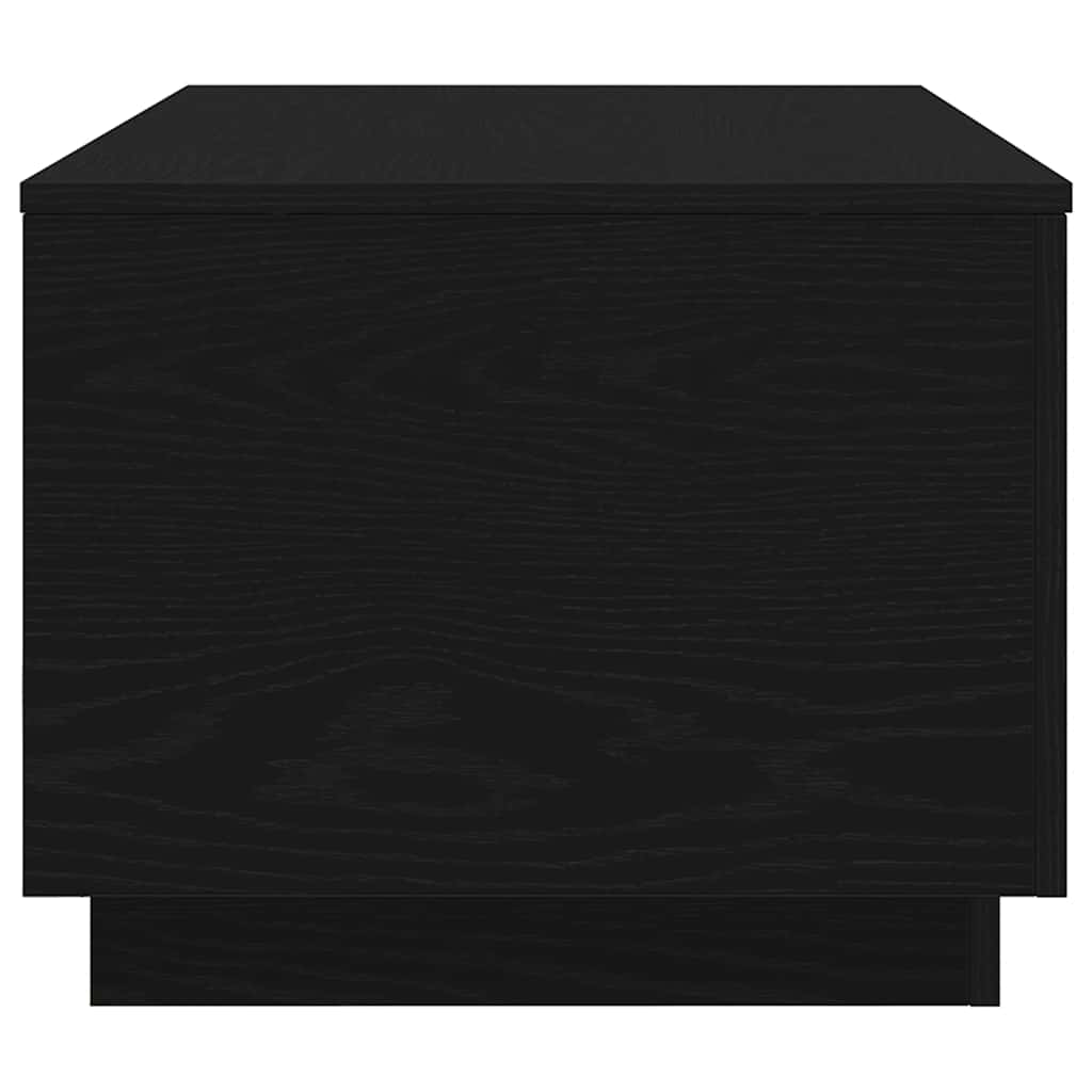 Coffee Table with LED Lights Black Oak 90x50x40 cm
