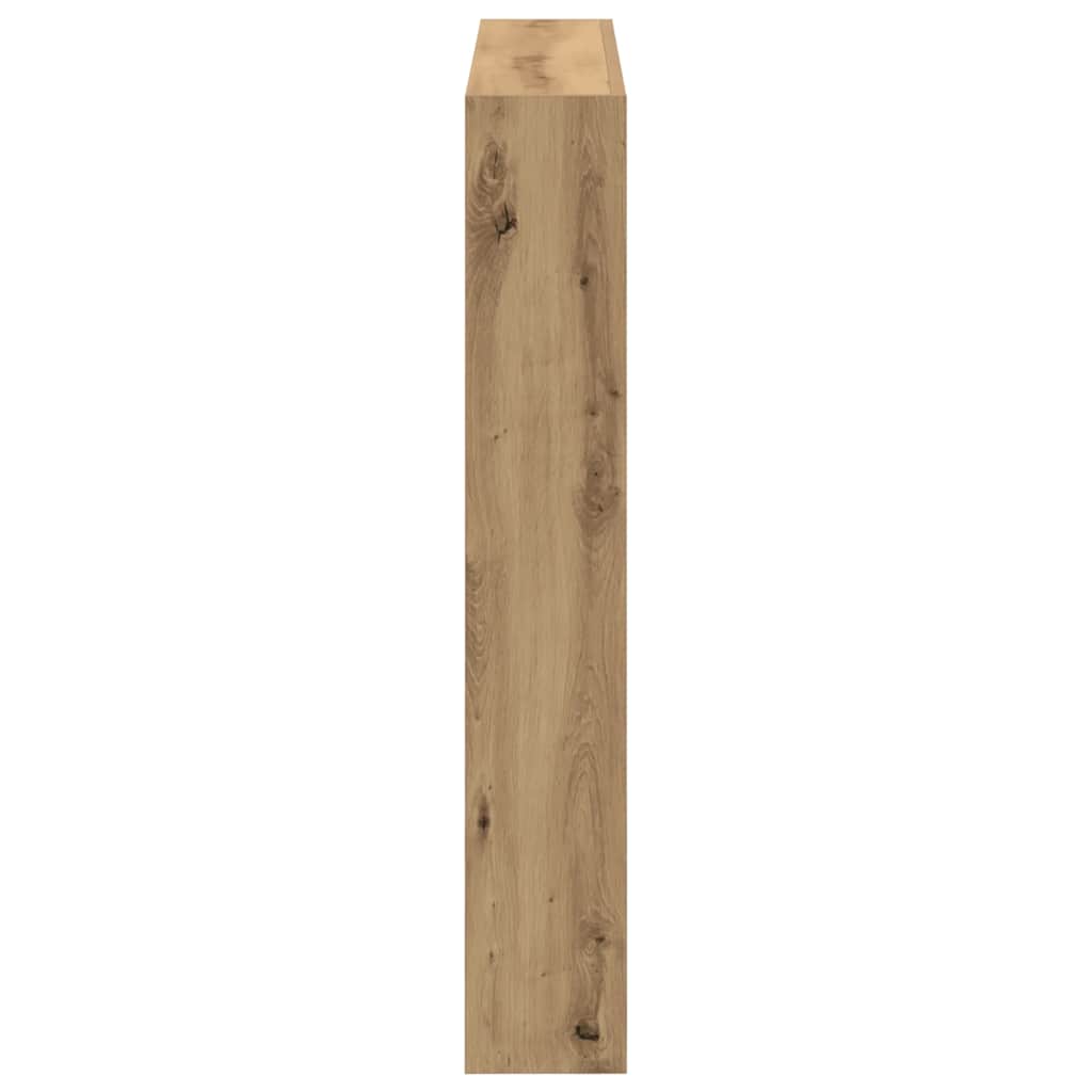 Headboard Cabinet with LED Artisan Oak 100x17x102 cm