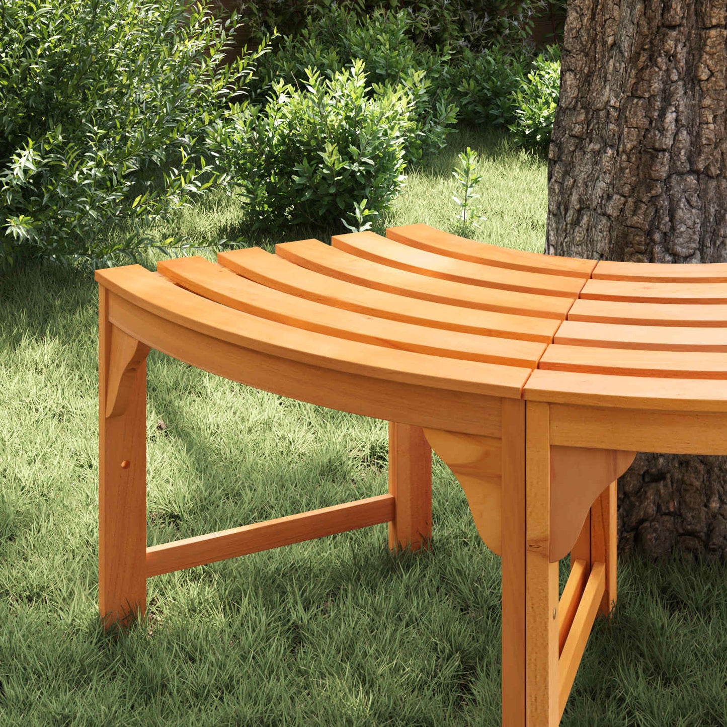 Tree Bench Natural 160 x 80 x 45cm Solid Eucalyptus Wood