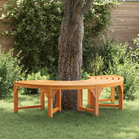 Tree Bench 4 -Seater 160 x 80 x 45cm Solid Eucalyptus Wood