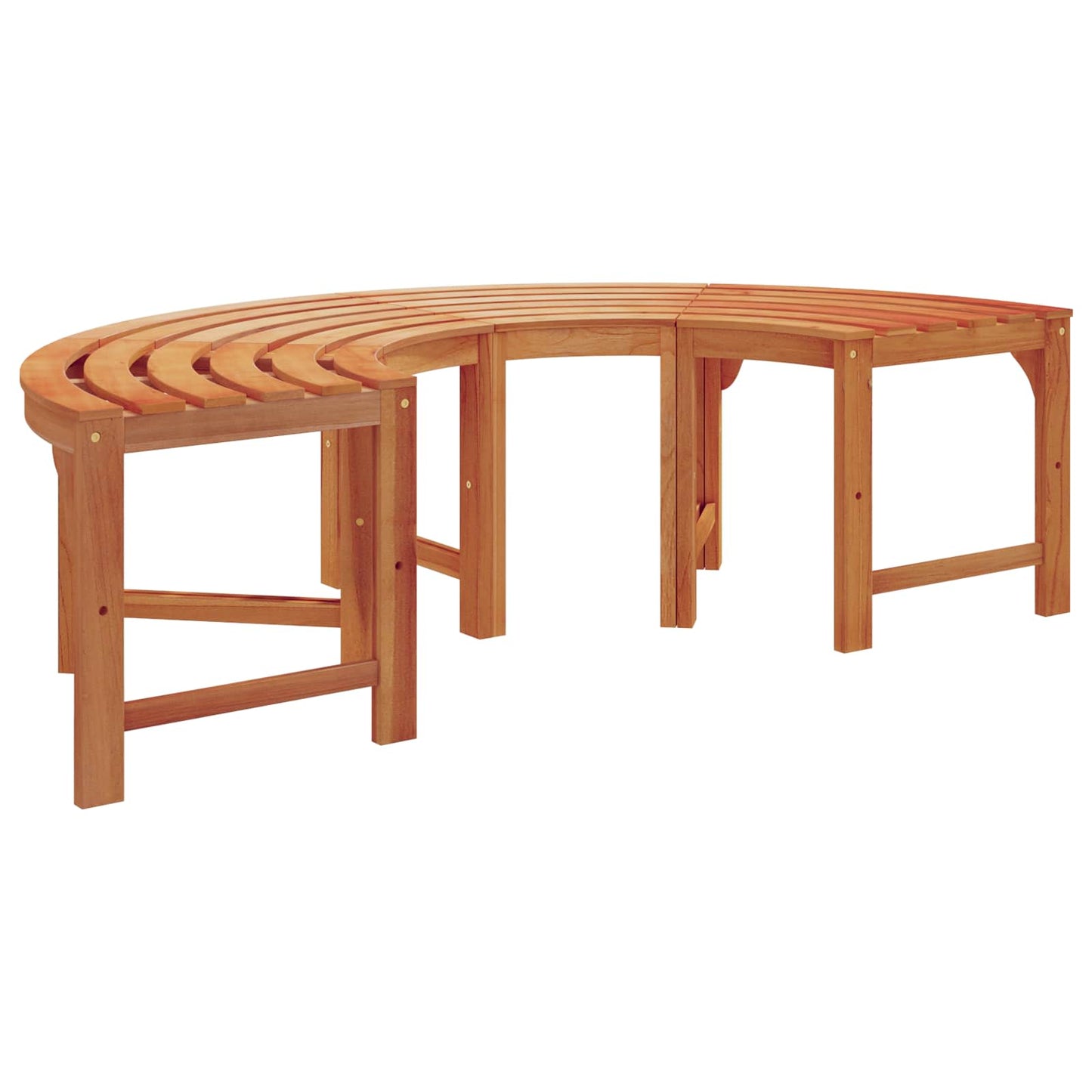 Tree Bench Natural 160 x 80 x 45cm Solid Eucalyptus Wood