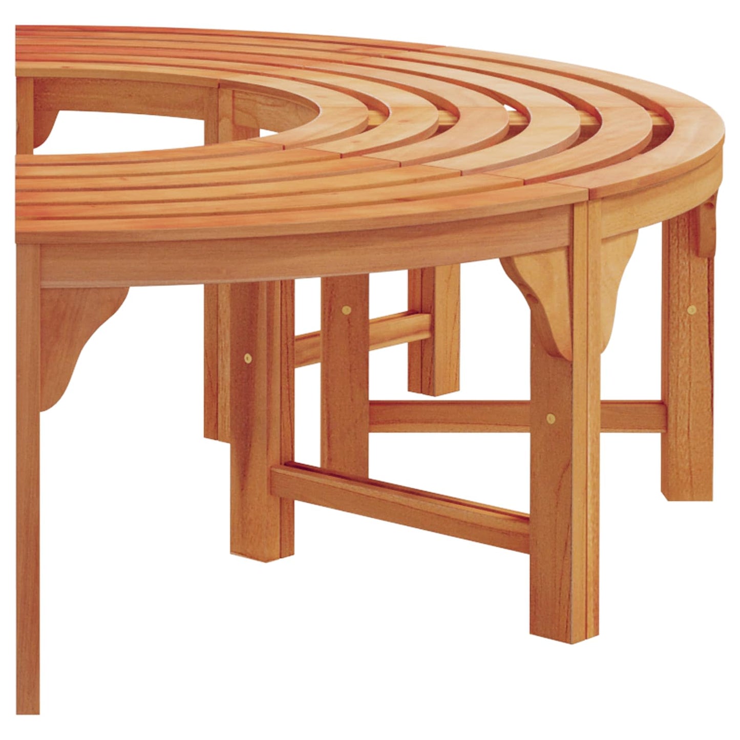 Tree Bench Natural 160 x 80 x 45cm Solid Eucalyptus Wood