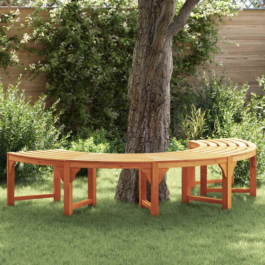 Tree Bench 4 -Seater 210 x 80 x 45 cm Solid Eucalyptus Wood