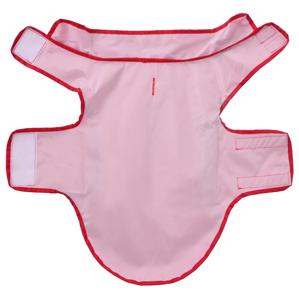 Dog Raincoat with Reflective Strips Polyester Red S