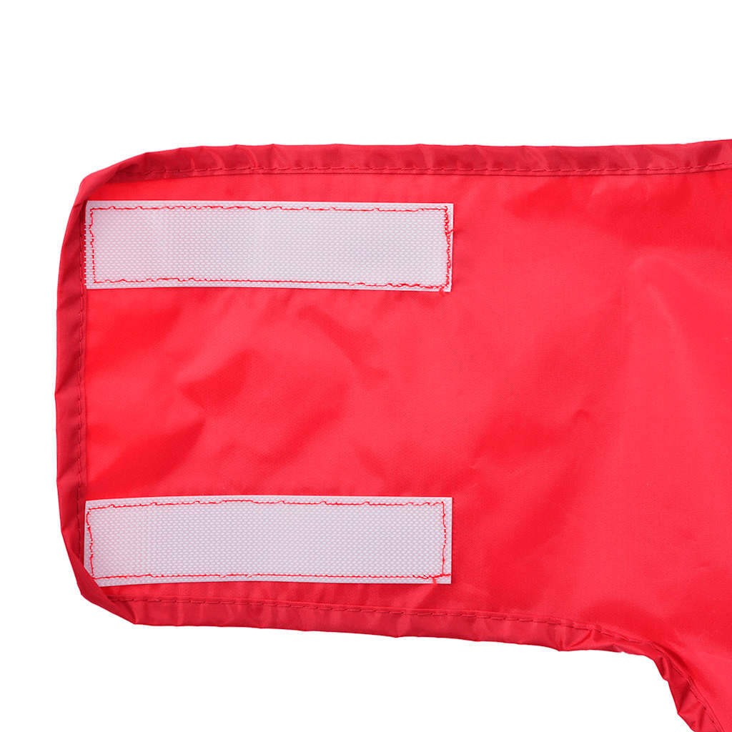 Dog Raincoat with Reflective Strips Polyester Red L
