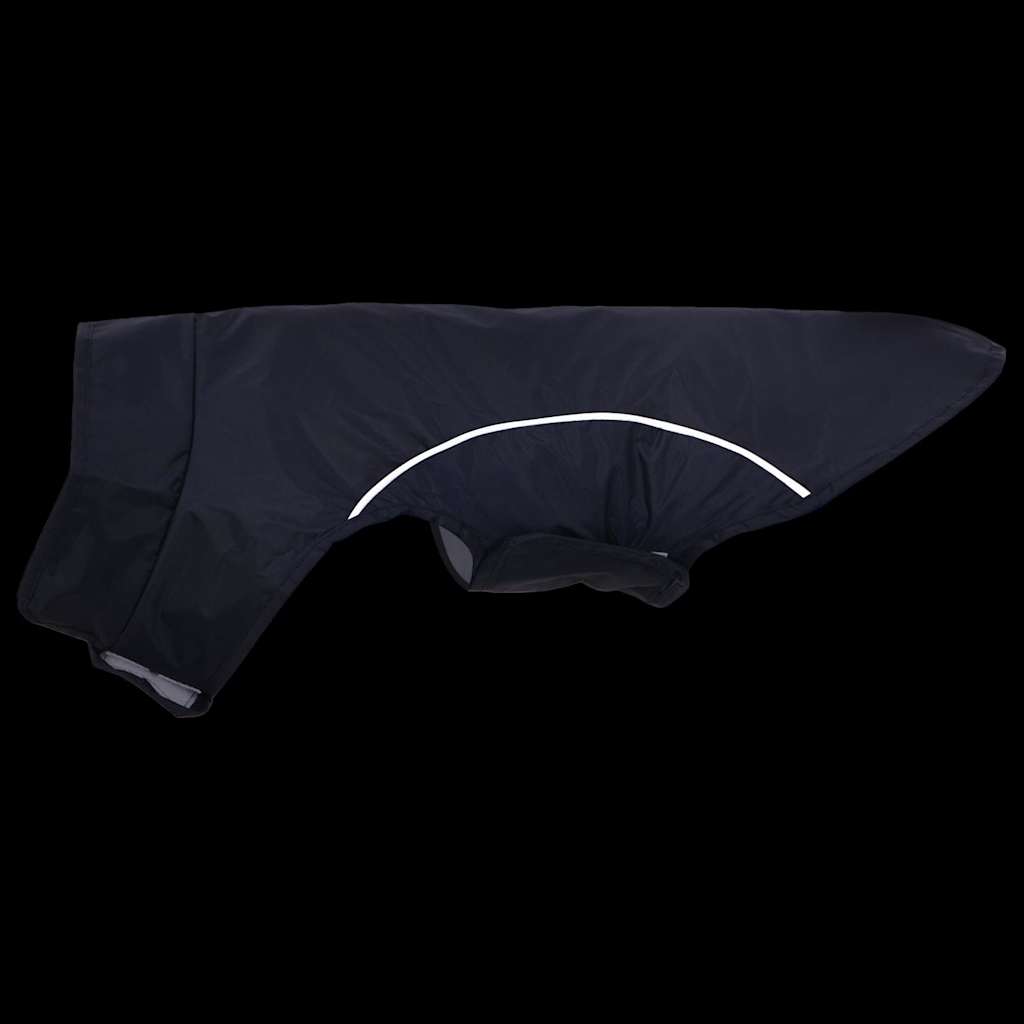 Dog Raincoat with Reflective Strips Polyester Navy Blue S