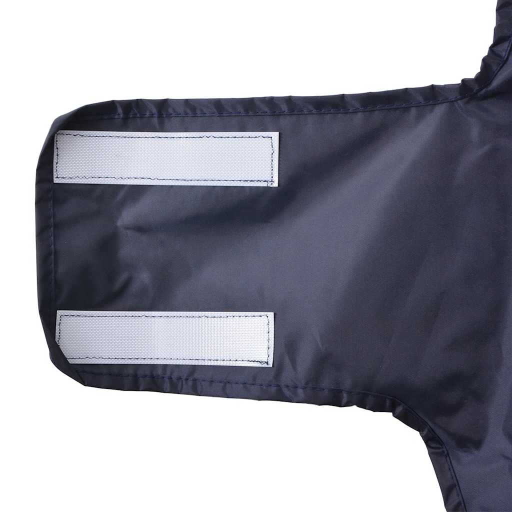 Dog Raincoat with Reflective Strips Polyester Navy Blue M