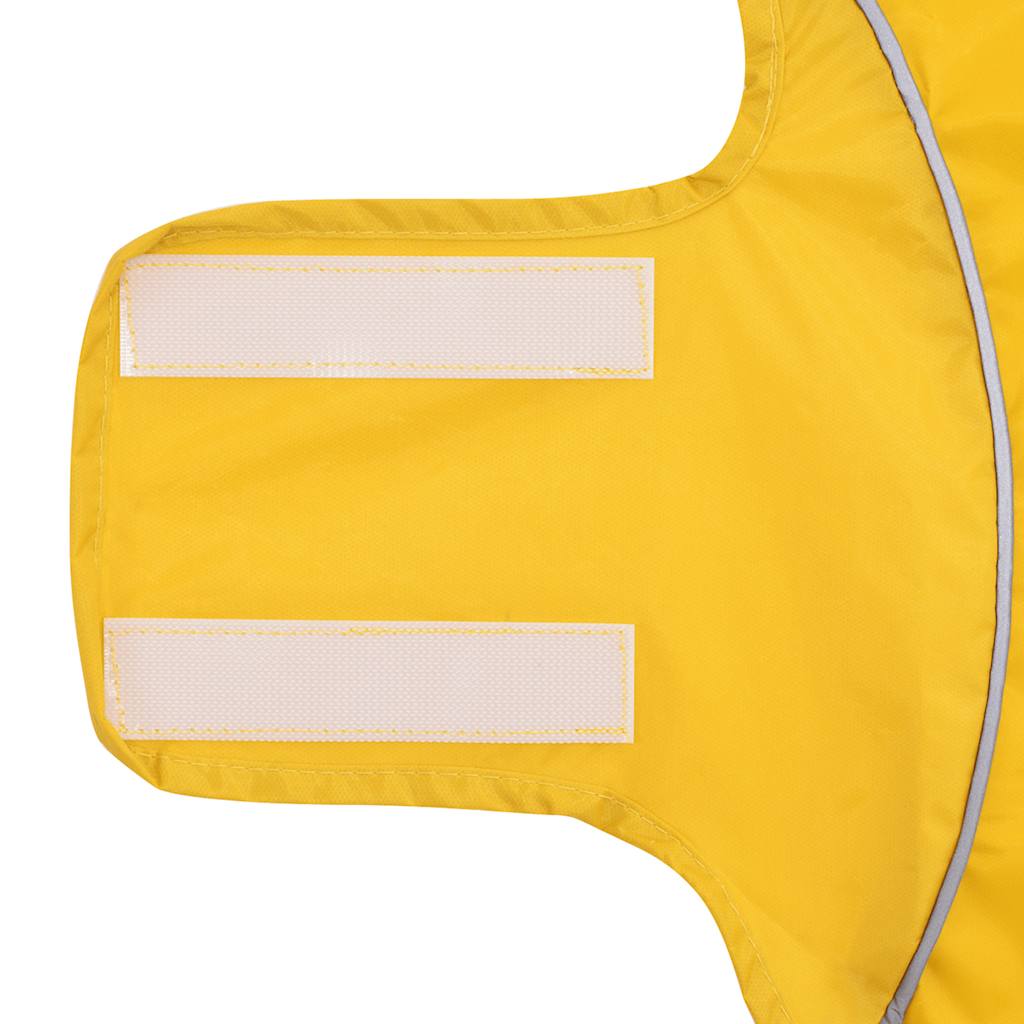 Dog Raincoat with Reflective Strips Polyester Yellow XS