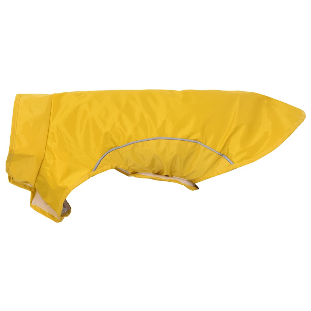 Dog Raincoat with Reflective Strips Polyester Yellow S