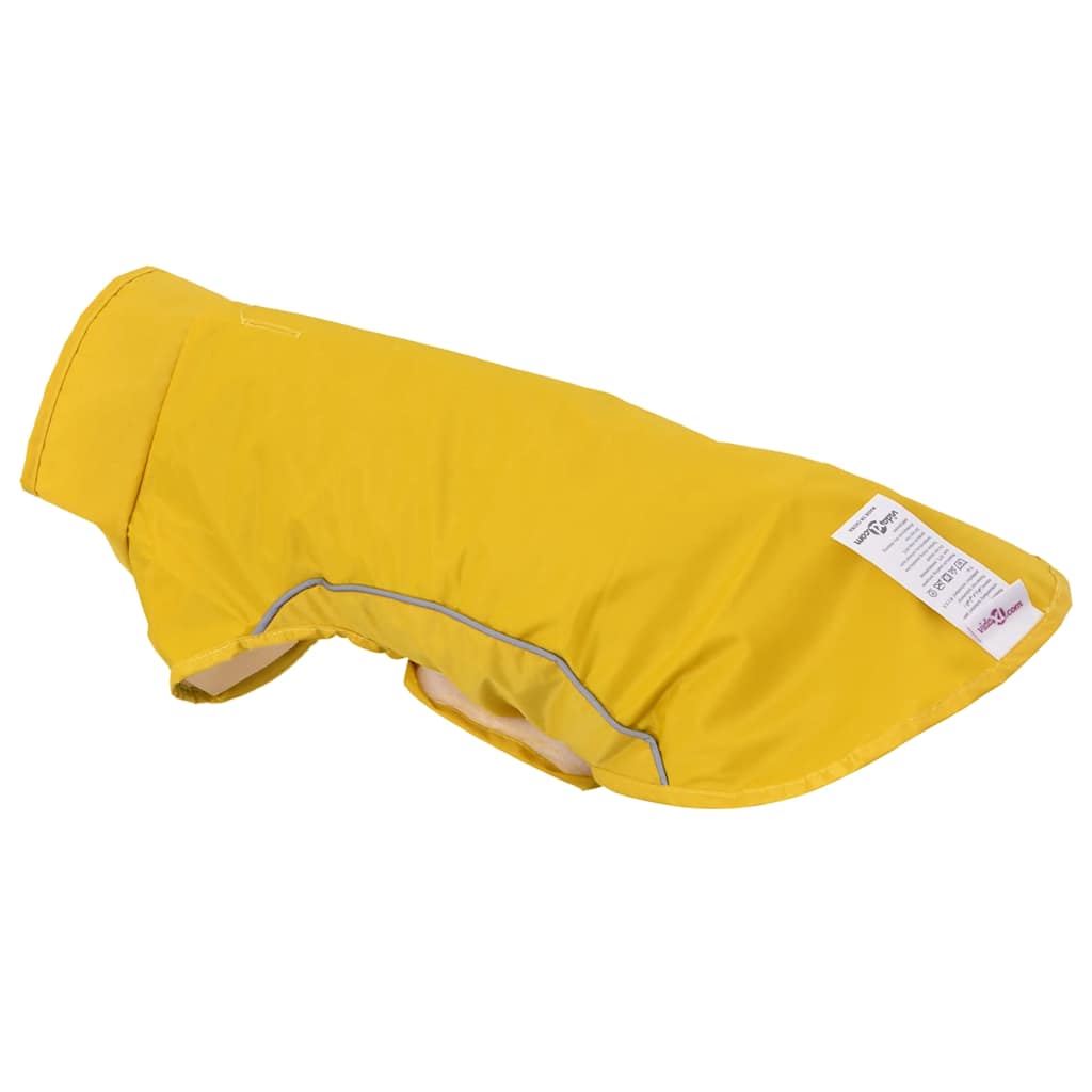 Dog Raincoat with Reflective Strips Polyester Yellow S