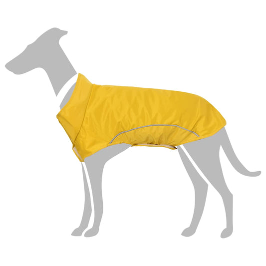 Dog Raincoat with Reflective Strips Polyester Yellow S