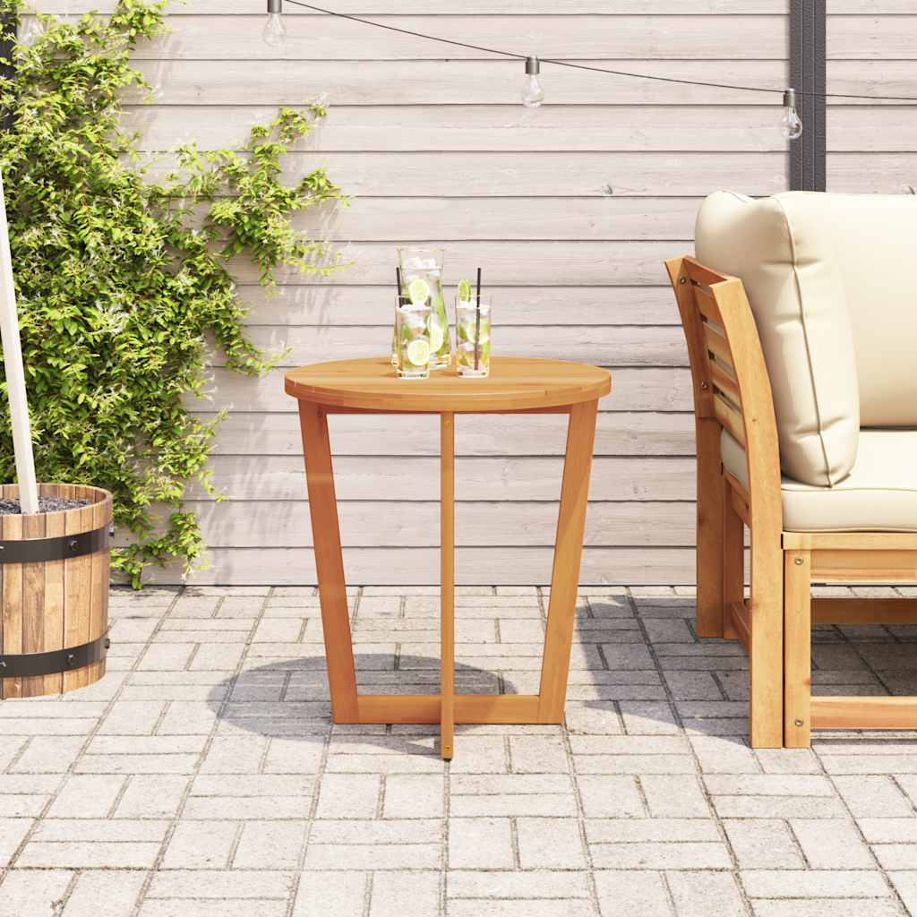 Garden Side Table Round Ø70x75 cm Solid Wood Acacia