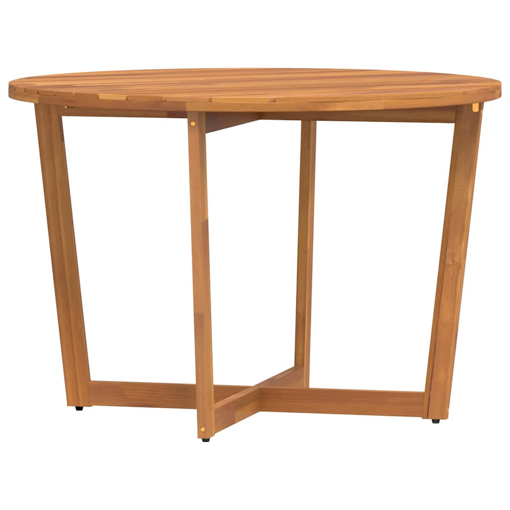 Garden Dining Table Round Ø110x75 cm Solid Wood Acacia