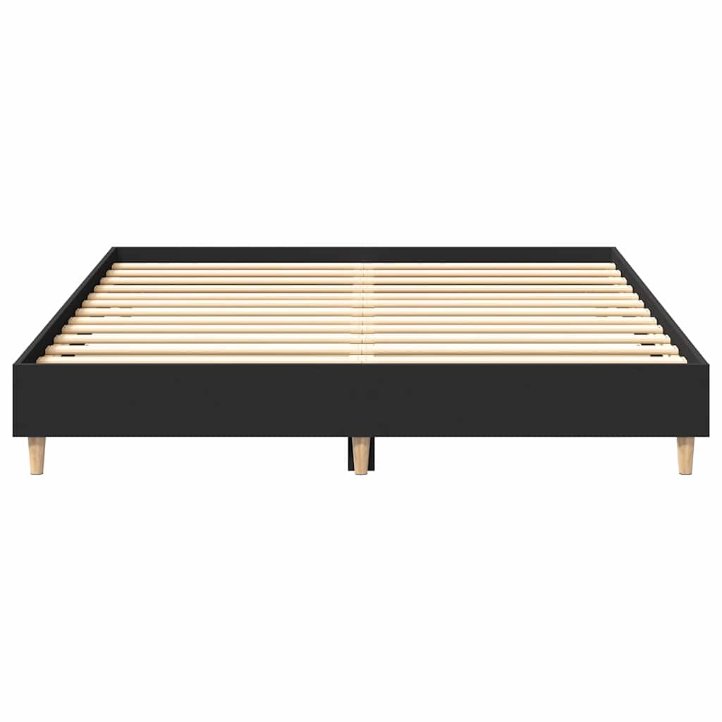 Bed Frame | Black | Engineered wood, solid eucalyptus wood, plywood