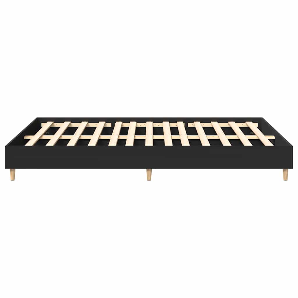 Bed Frame | Black | Engineered wood, solid eucalyptus wood, plywood