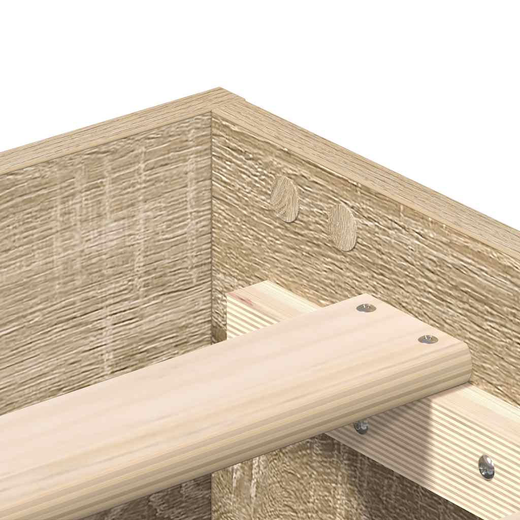Bed Frame | Sonoma Oak | Engineered wood, Solid eucalyptus wood, Plywood