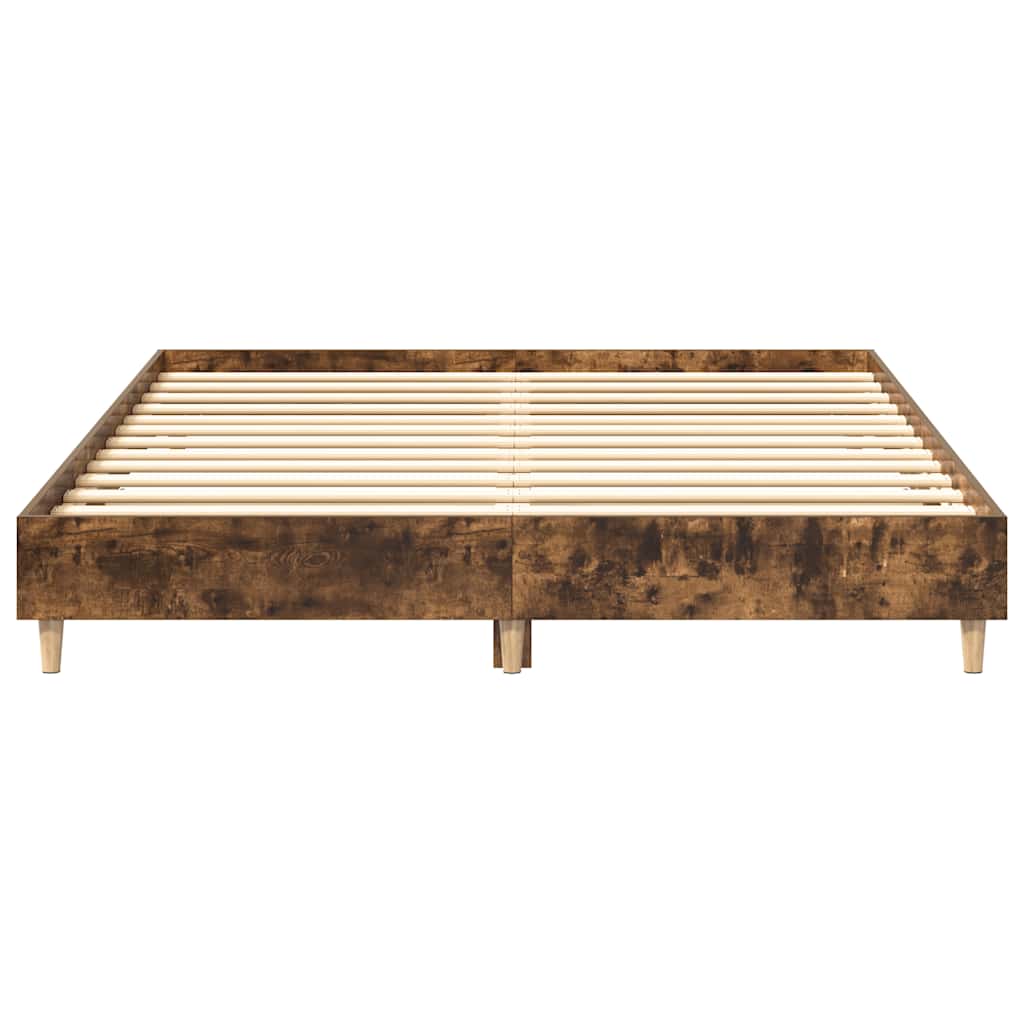 Bed Frame | Smoked oak | Engineered wood, Solid eucalyptus wood, Plywood