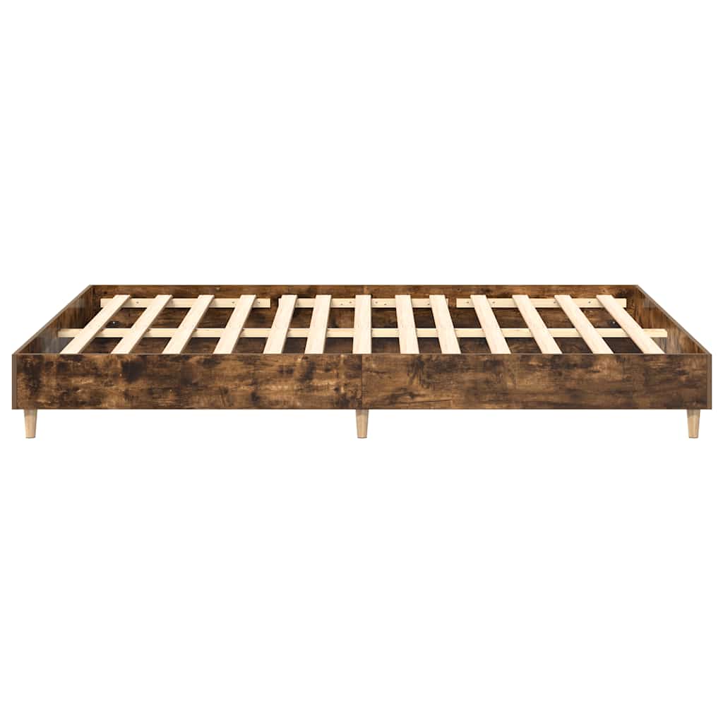 Bed Frame | Smoked oak | Engineered wood, Solid eucalyptus wood, Plywood