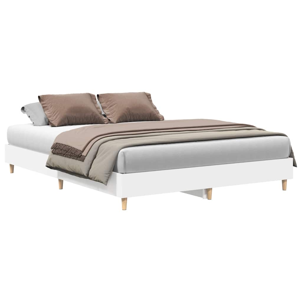Bed Frame | White | Engineered wood, solid eucalyptus wood, plywood