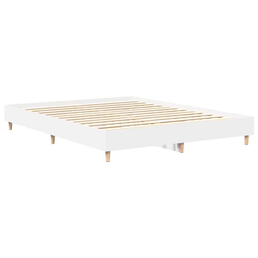 Bed Frame | White | Engineered wood, solid eucalyptus wood, plywood