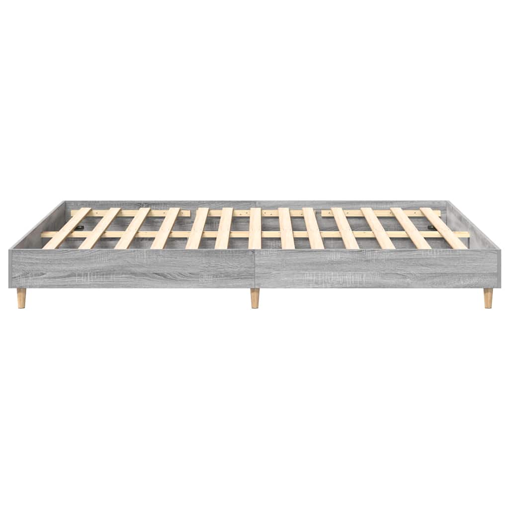 Bed Frame | Grey Sonoma | Engineered wood, solid eucalyptus wood