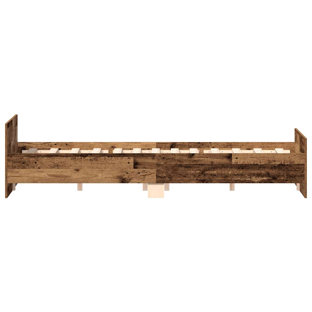 Bed Frame without Mattress Old Wood 120x200cm Engineered Wood