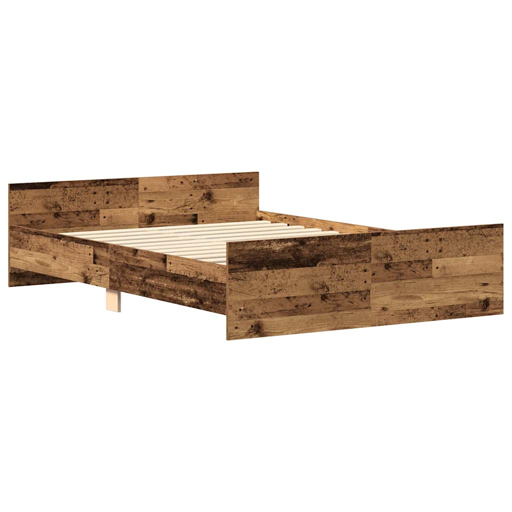 vidaXL Bed Frame without Mattress Old Wood 140x200cm Engineered Wood