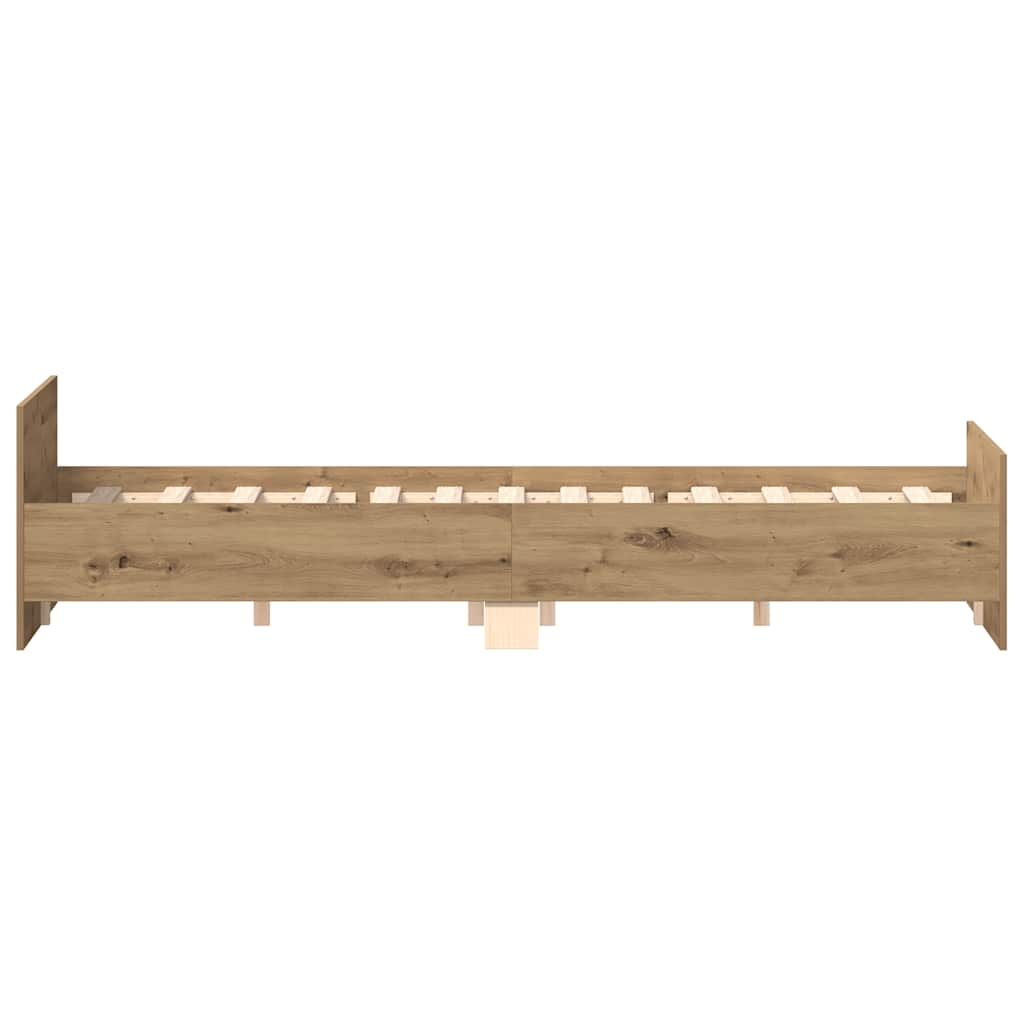 vidaXL Bed Frame without Mattress Artisan Oak 140x200cm Engineered Wood