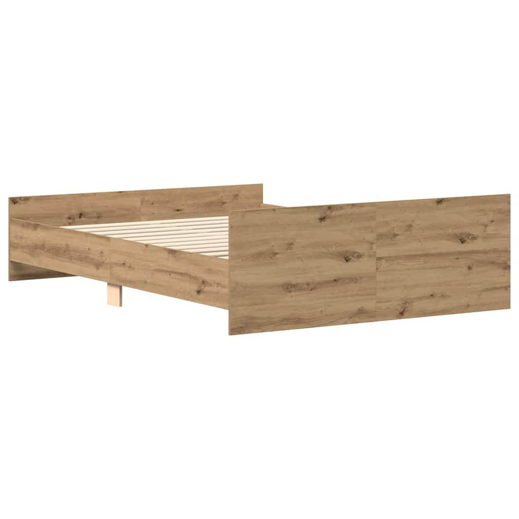 vidaXL Bed Frame without Mattress Artisan Oak 140x200cm Engineered Wood