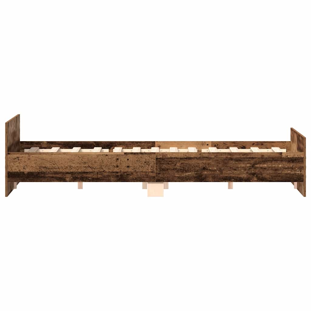 Bed Frame without Mattress Old Wood 180x200cm Engineered Wood