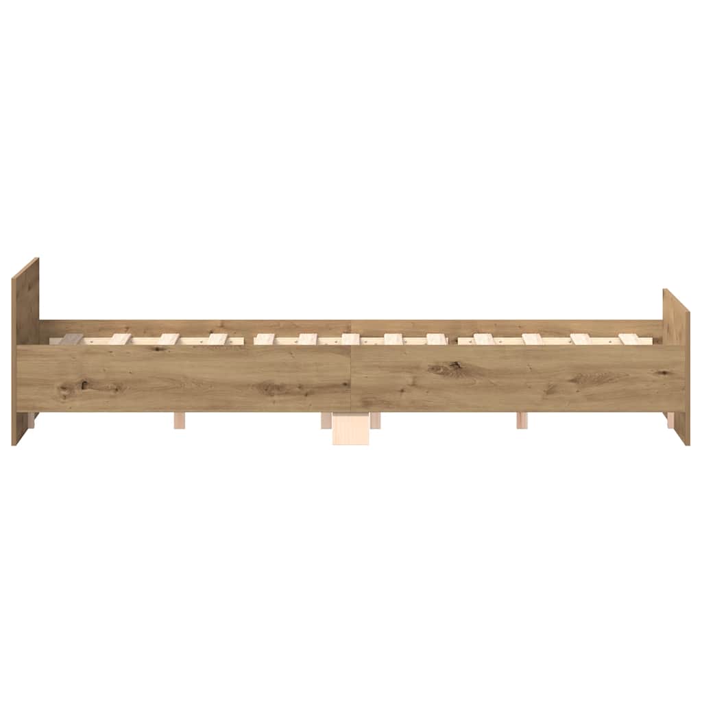 Bed Frame | Artisan Oak | Engineered wood, Solid Pinewood, Plywood Slats