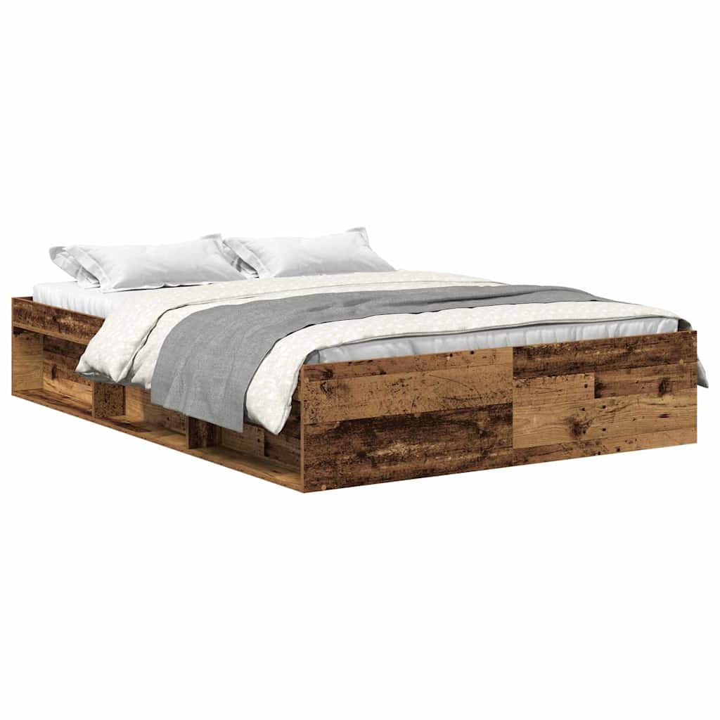 Bed Frame without Mattress Old Wood 120x200cm Engineered Wood