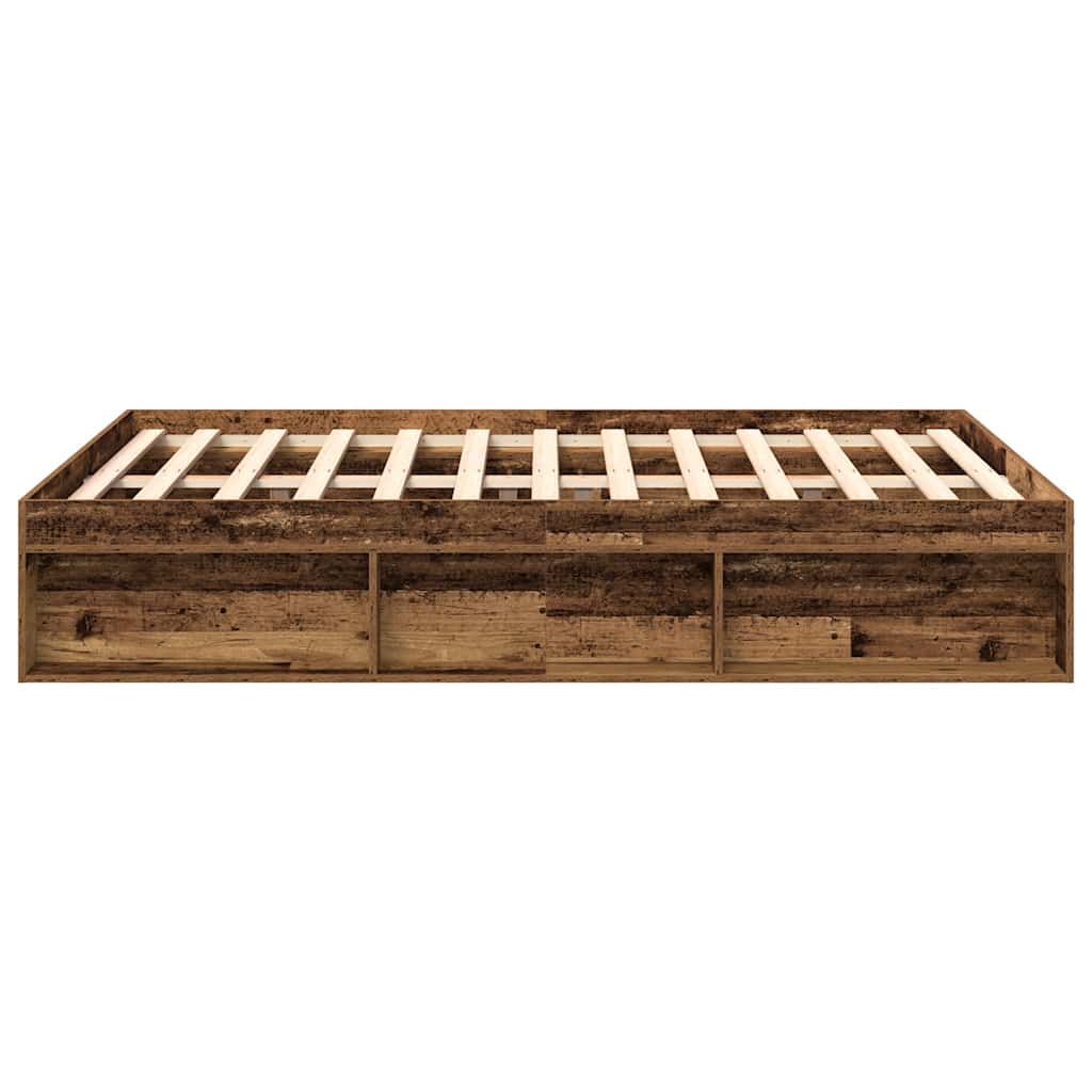 Bed Frame without Mattress Old Wood 120x200cm Engineered Wood