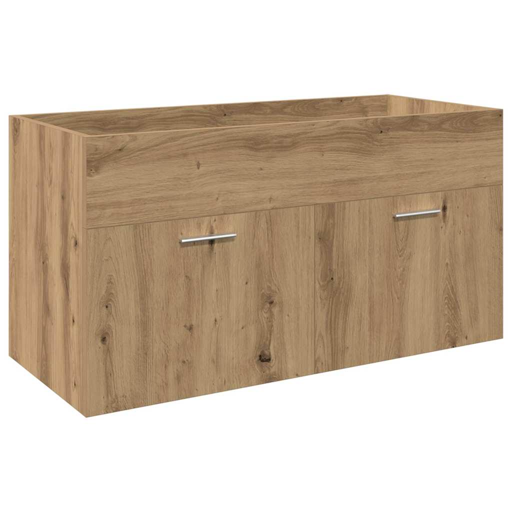 vidaXL 3 Piece Bathroom Furniture Set Artisan Oak Engineered Wood