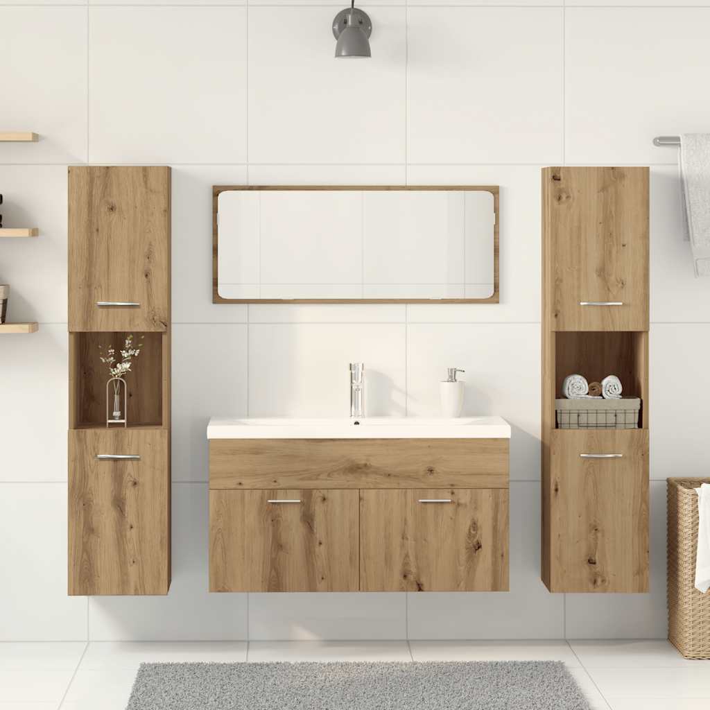 vidaXL 5 Piece Bathroom Furniture Set Artisan Oak Engineered Wood