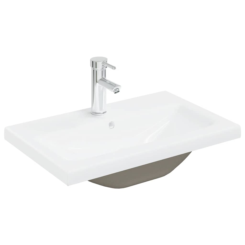 Sink Cabinet with Built-in Basin and Faucet Old Wood