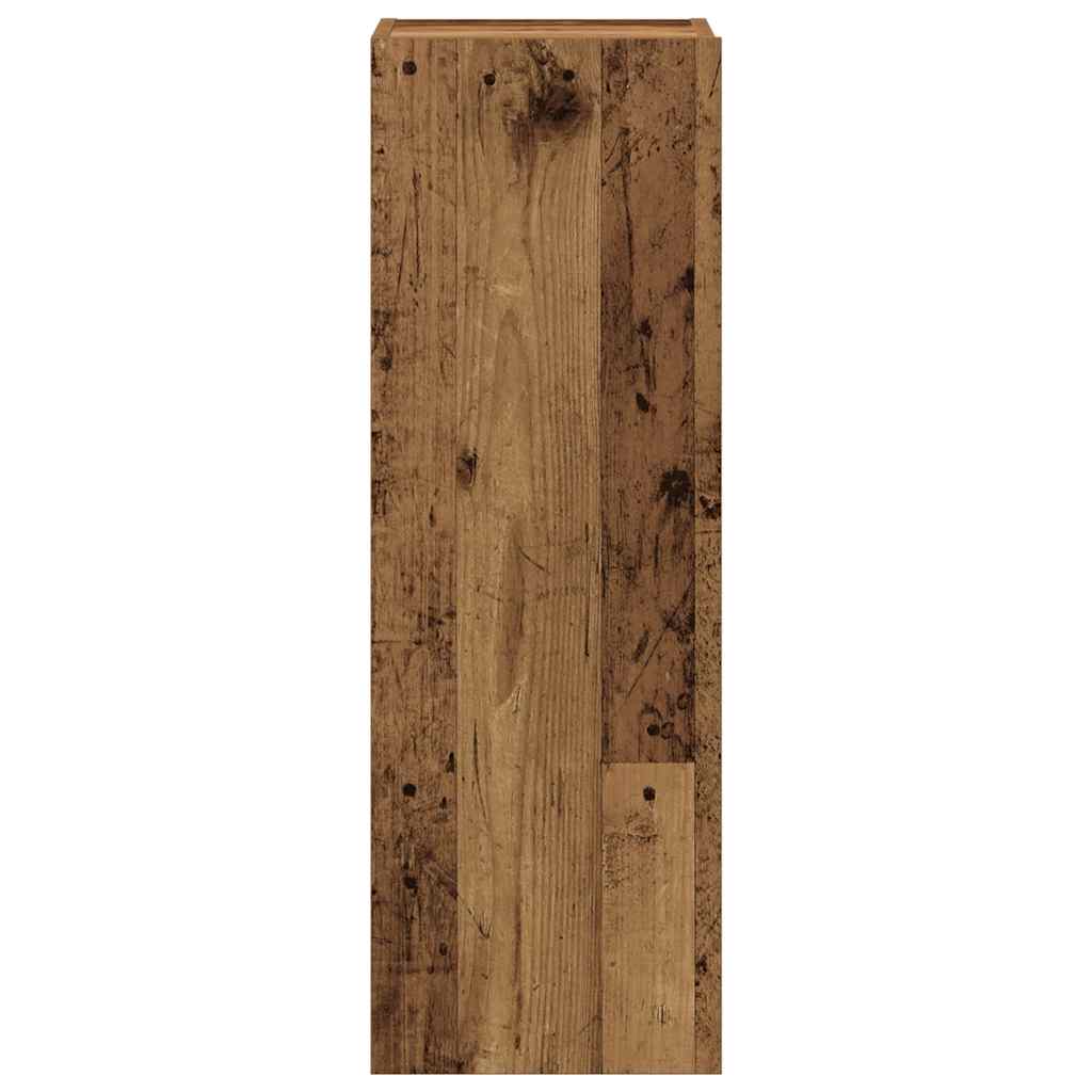 4 Piece Wall-mounted TV Cabinet Set Old Wood Engineered Wood
