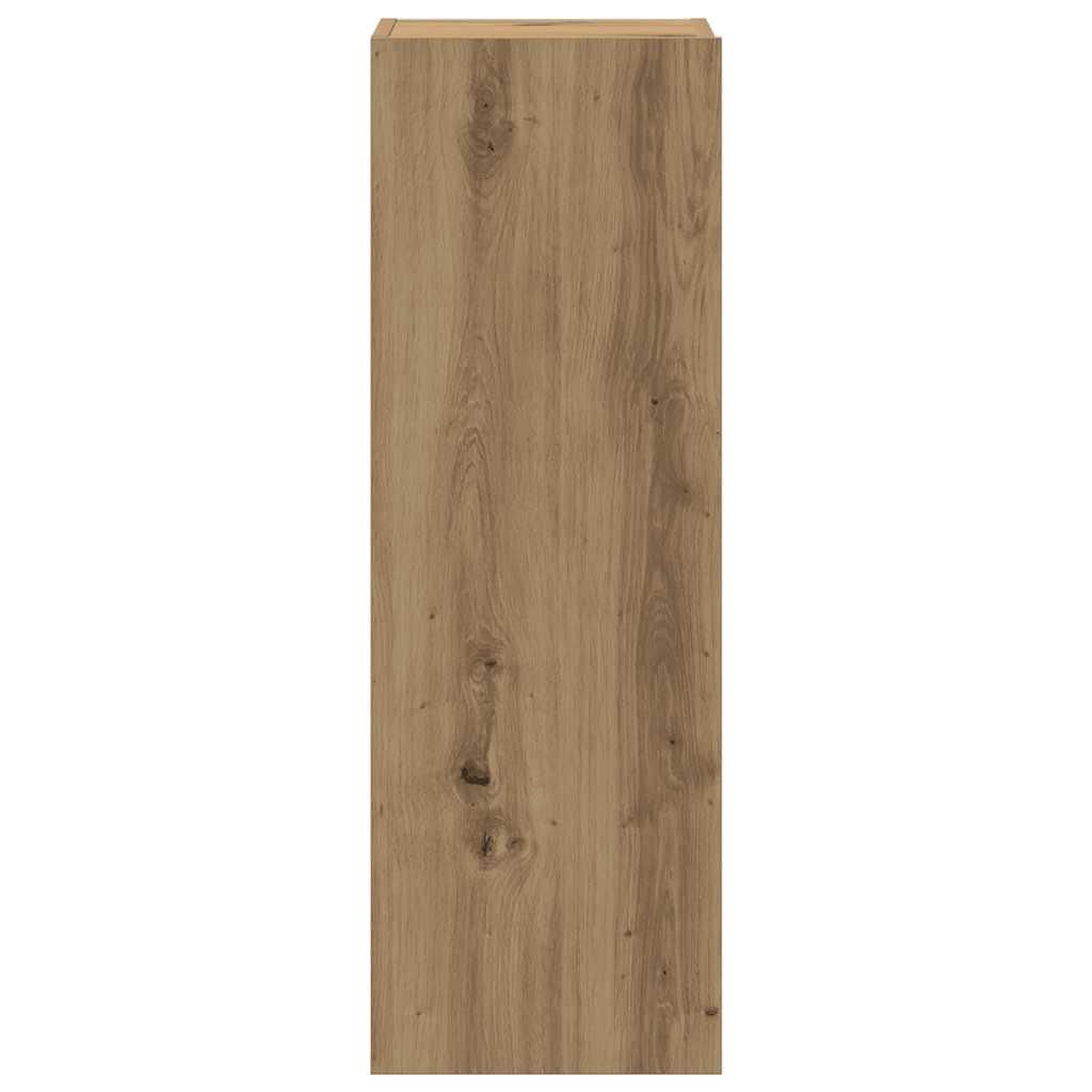 4 Piece Wall-mounted TV Cabinet Set Artisan Oak Engineered Wood