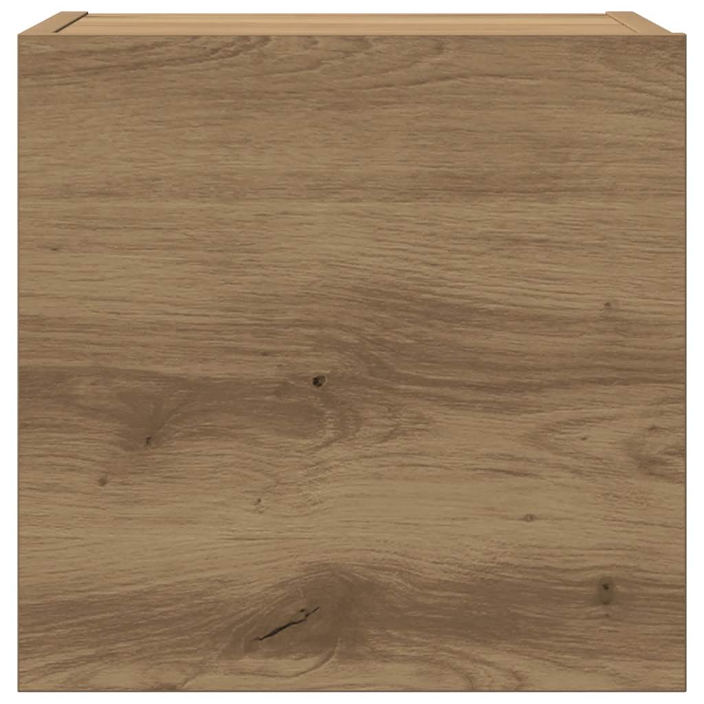 8 Piece Wall-mounted TV Cabinet Set Artisan Oak Engineered Wood